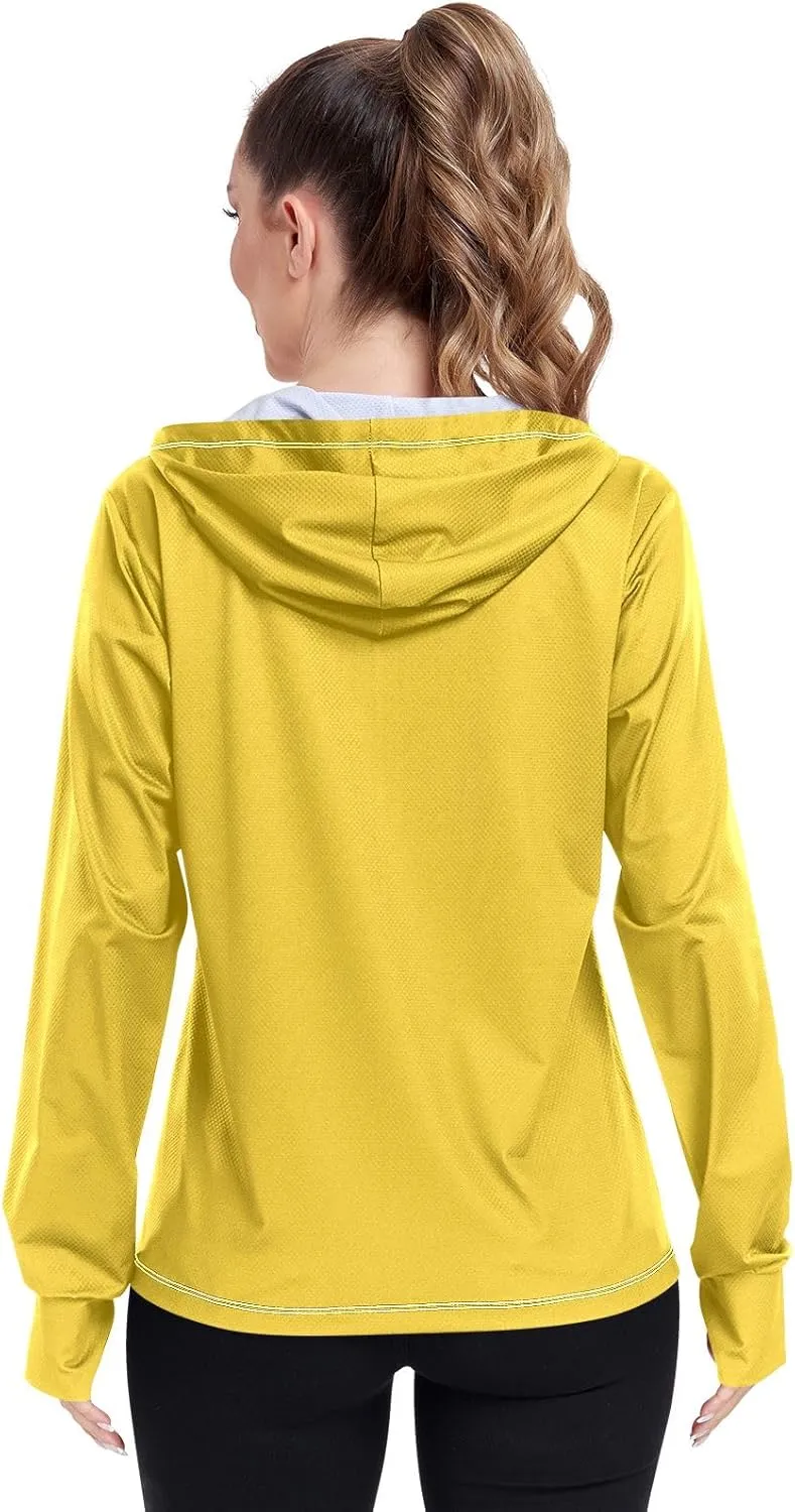 ODAWA Peach Womens Sun Protection Shirts UPF 50  Sun Protection Hoodie Jacket UV Cooling Hoodie Summer Clothing