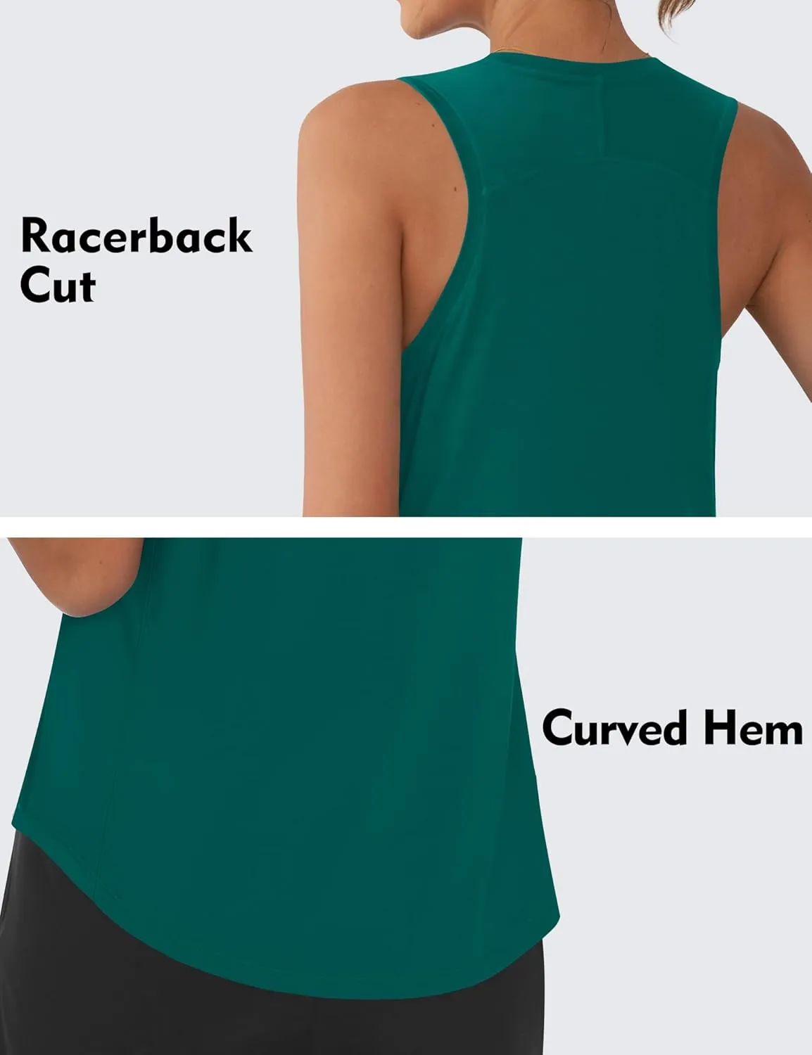 OYANUS Women's Summer Workout Tops Sleeveless Racerback Athletic Tank Top High Neck Loose Fit Running Gym Yoga Shirts