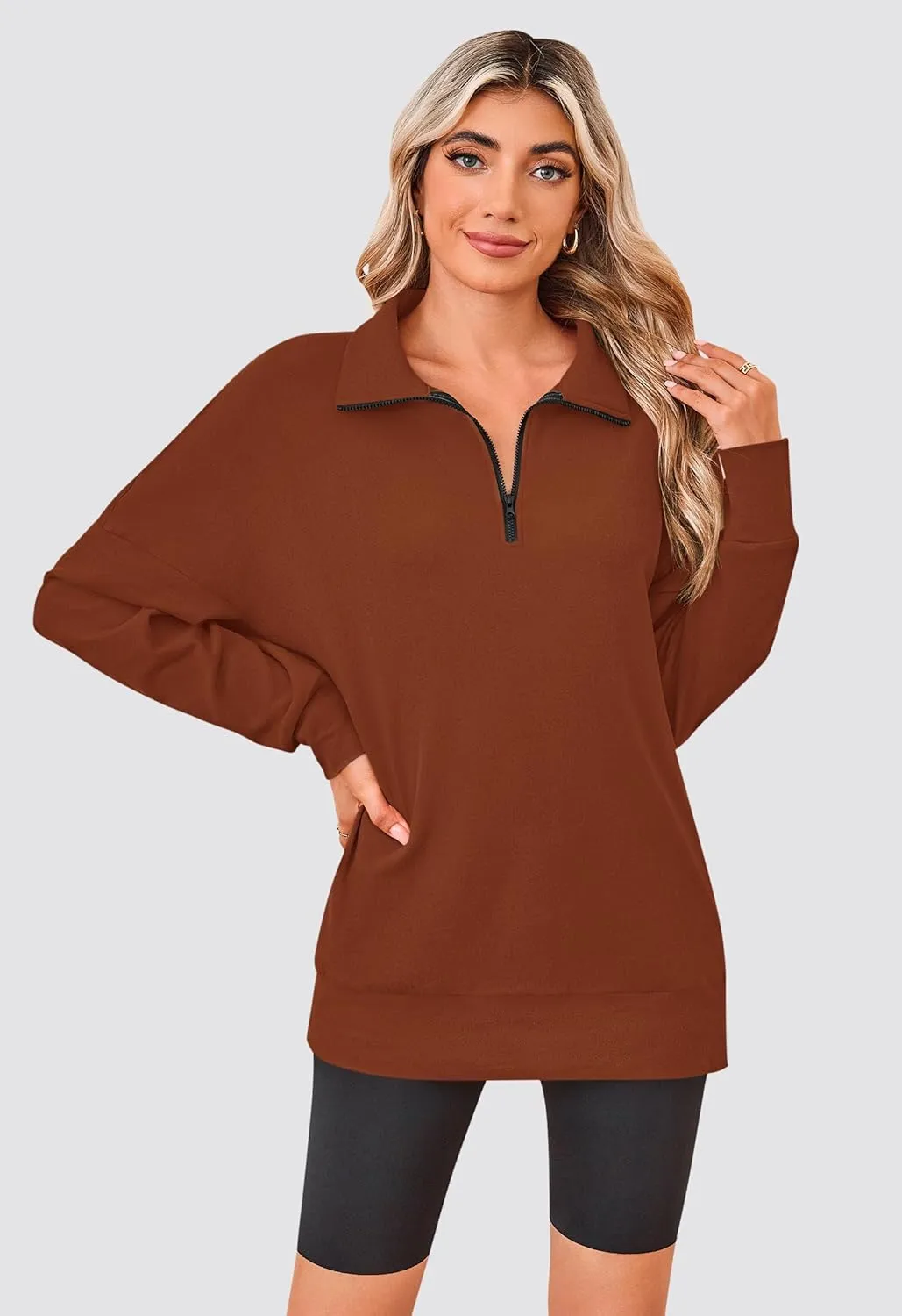 PLMOKEN Plus Size Sweatshirts for Women Casual Long Sleeve Round Neck Shirts Tunic Tops for Leggings M-4XL