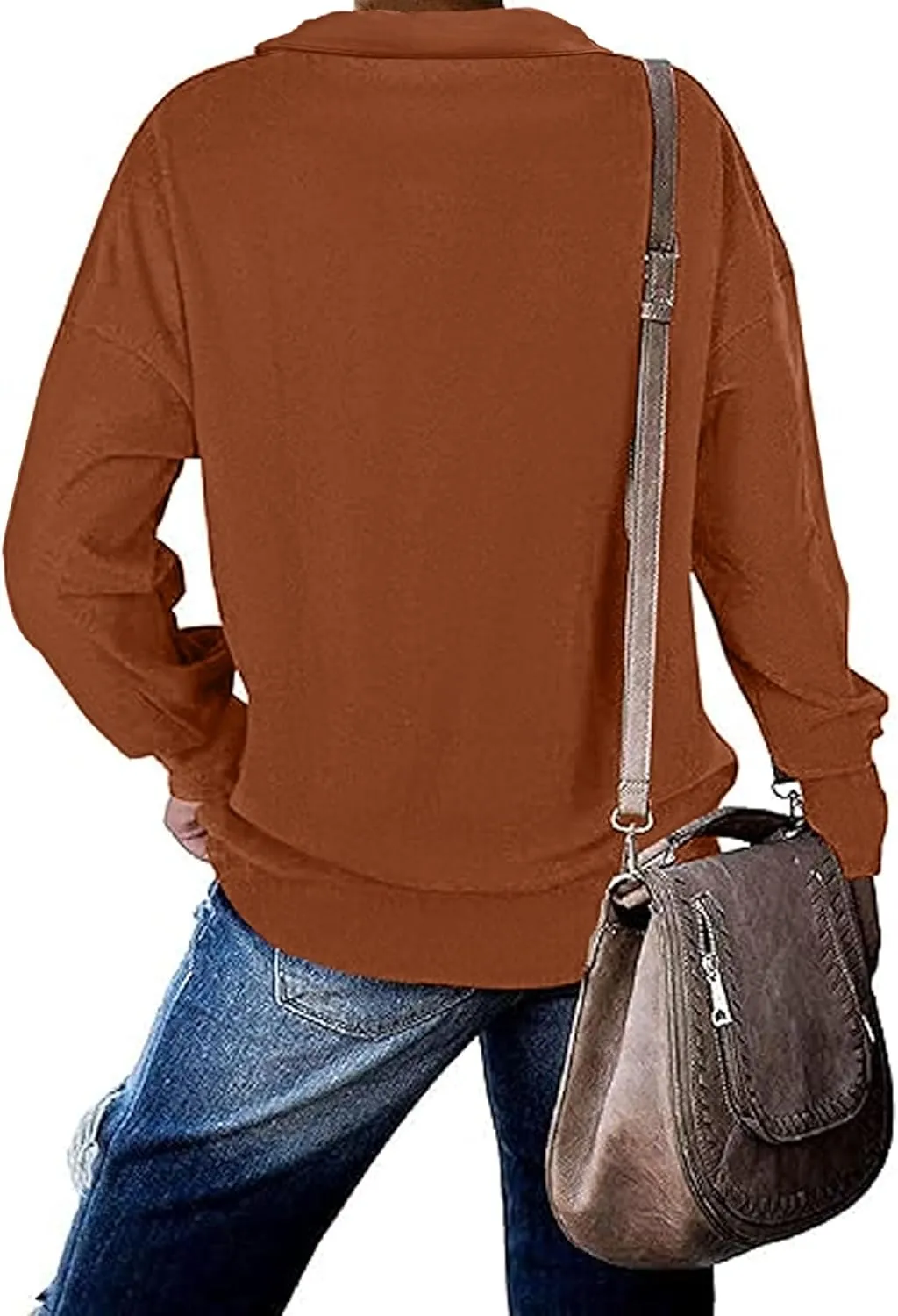 PLMOKEN Plus Size Sweatshirts for Women Casual Long Sleeve Round Neck Shirts Tunic Tops for Leggings M-4XL