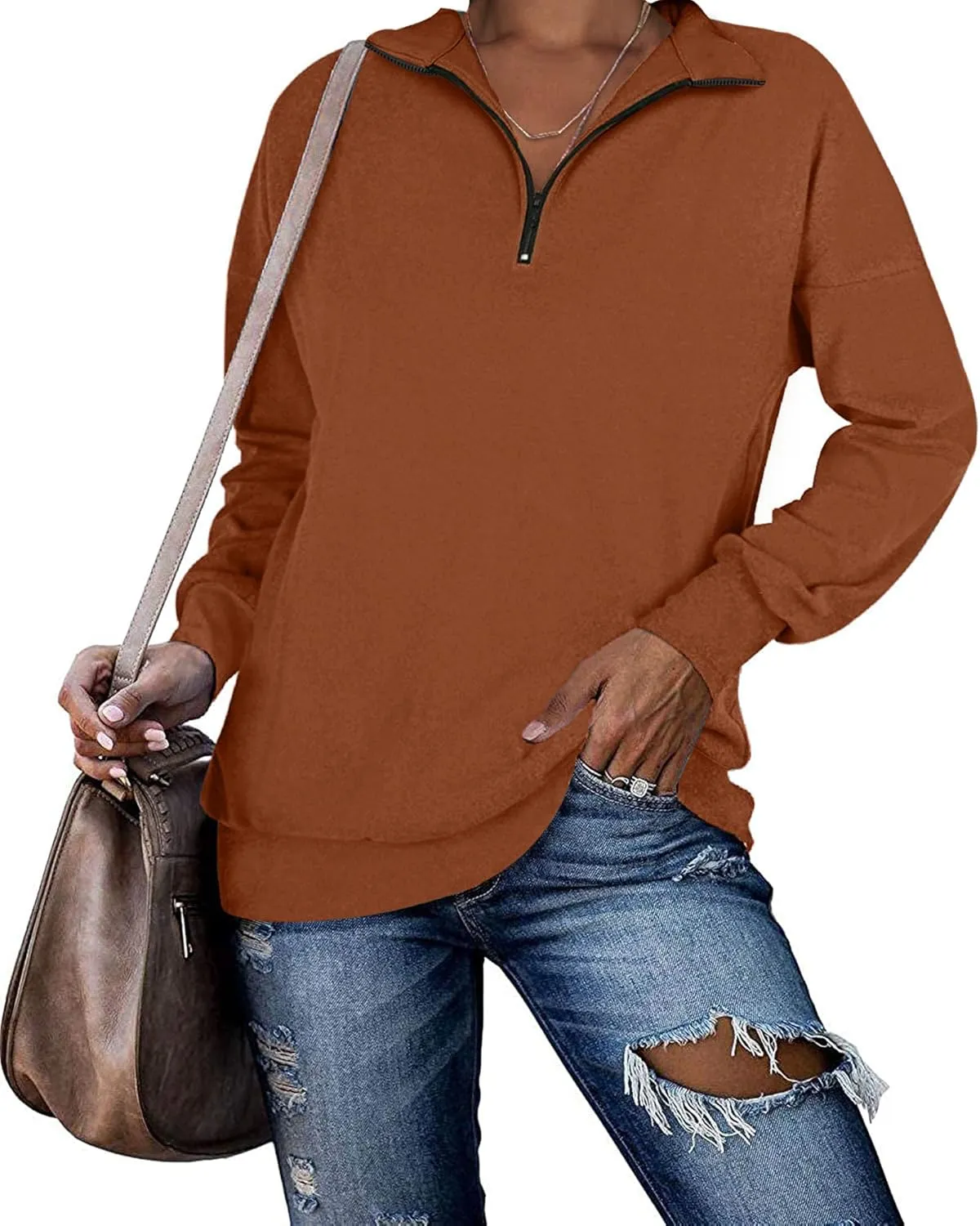 PLMOKEN Plus Size Sweatshirts for Women Casual Long Sleeve Round Neck Shirts Tunic Tops for Leggings M-4XL