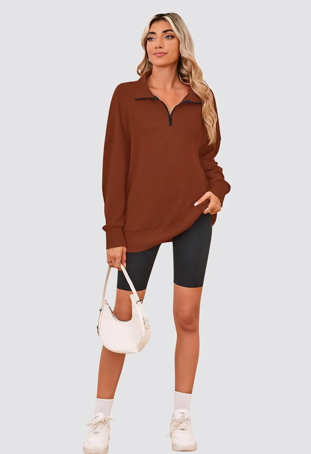 PLMOKEN Plus Size Sweatshirts for Women Casual Long Sleeve Round Neck Shirts Tunic Tops for Leggings M-4XL