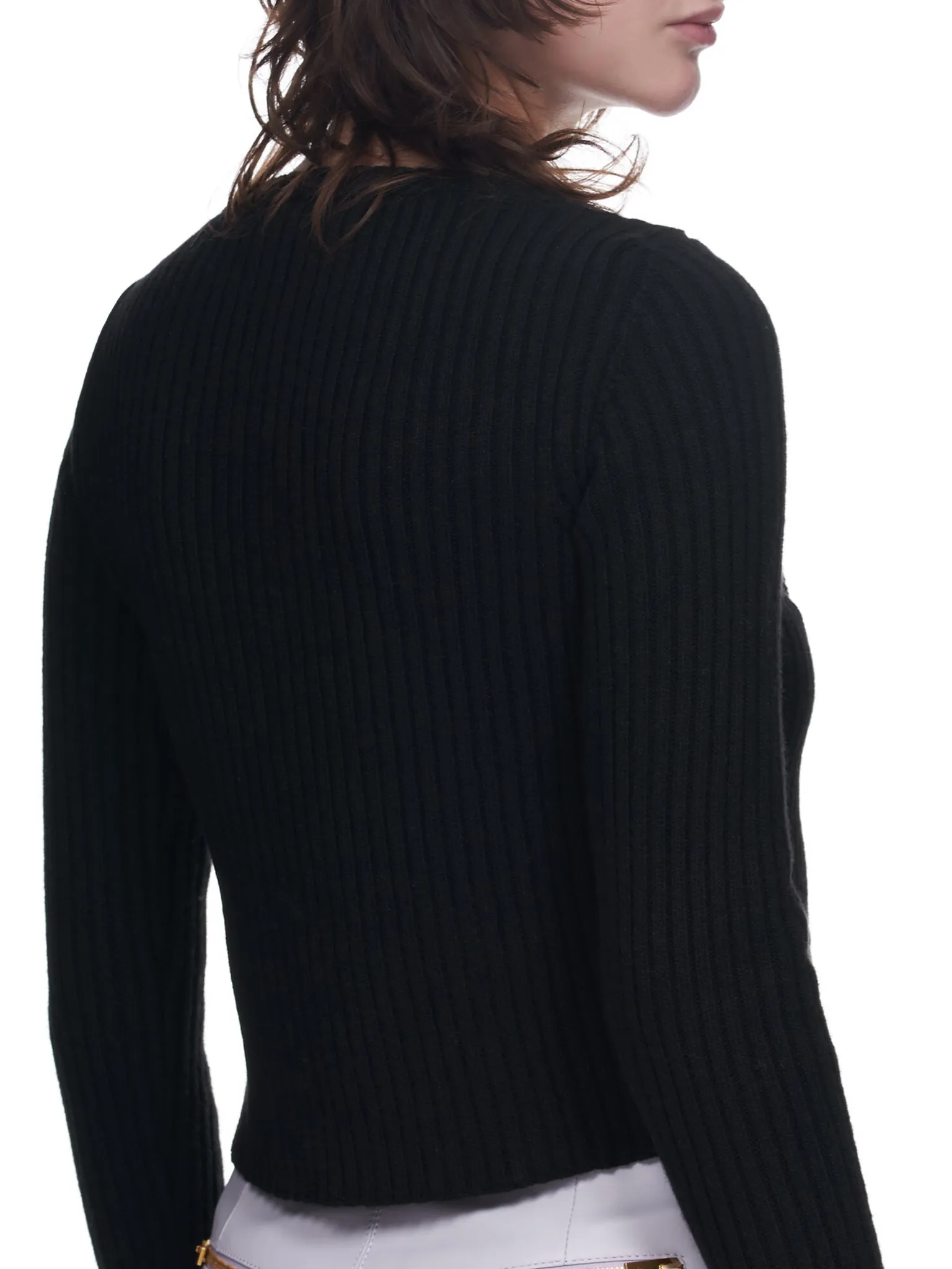 Ribbed Knit Cardigan (2M292S-N0990-NERO)