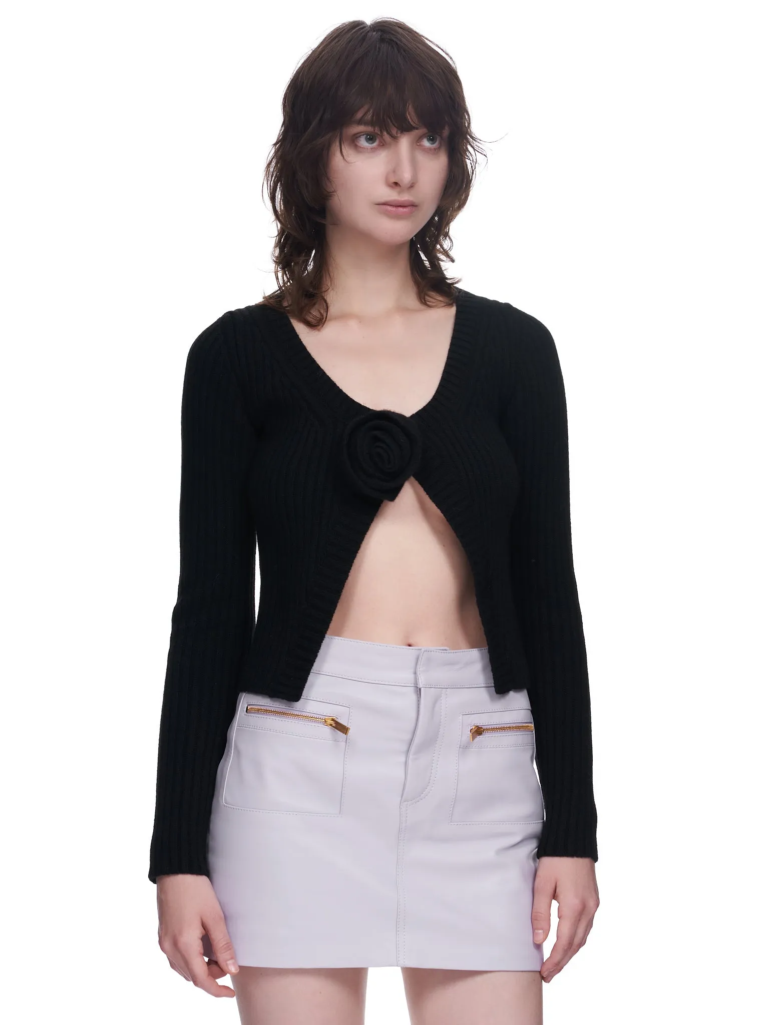 Ribbed Knit Cardigan (2M292S-N0990-NERO)