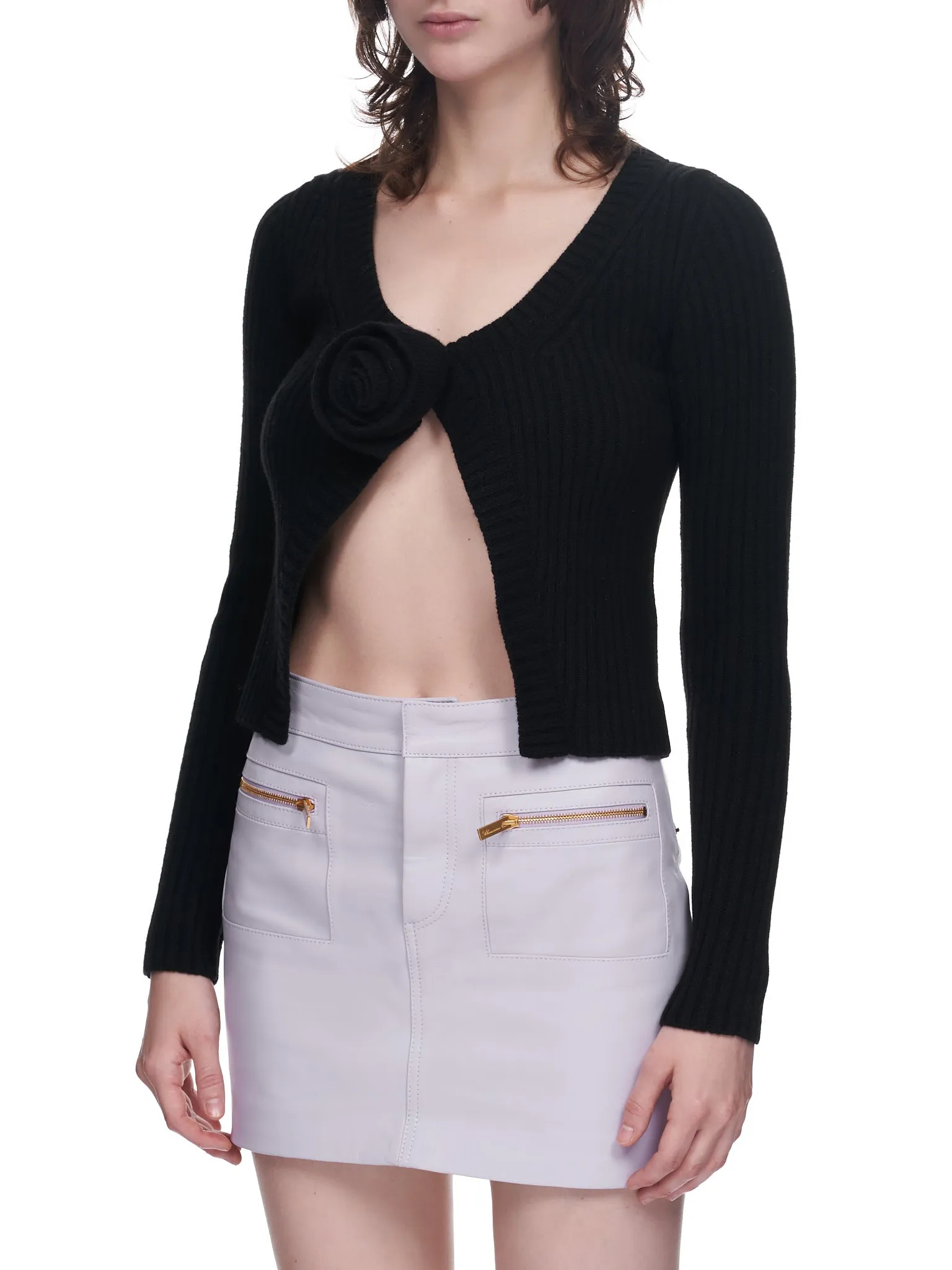 Ribbed Knit Cardigan (2M292S-N0990-NERO)