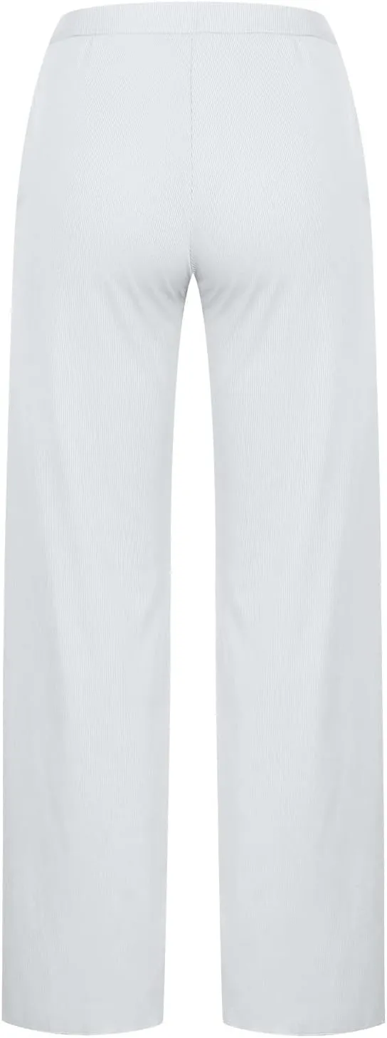 SMIDOW Womens Fashion Wide Leg Pants Casual Loose Elastic High Waist Palazzo Lounge Pants Solid Bootcut Trousers