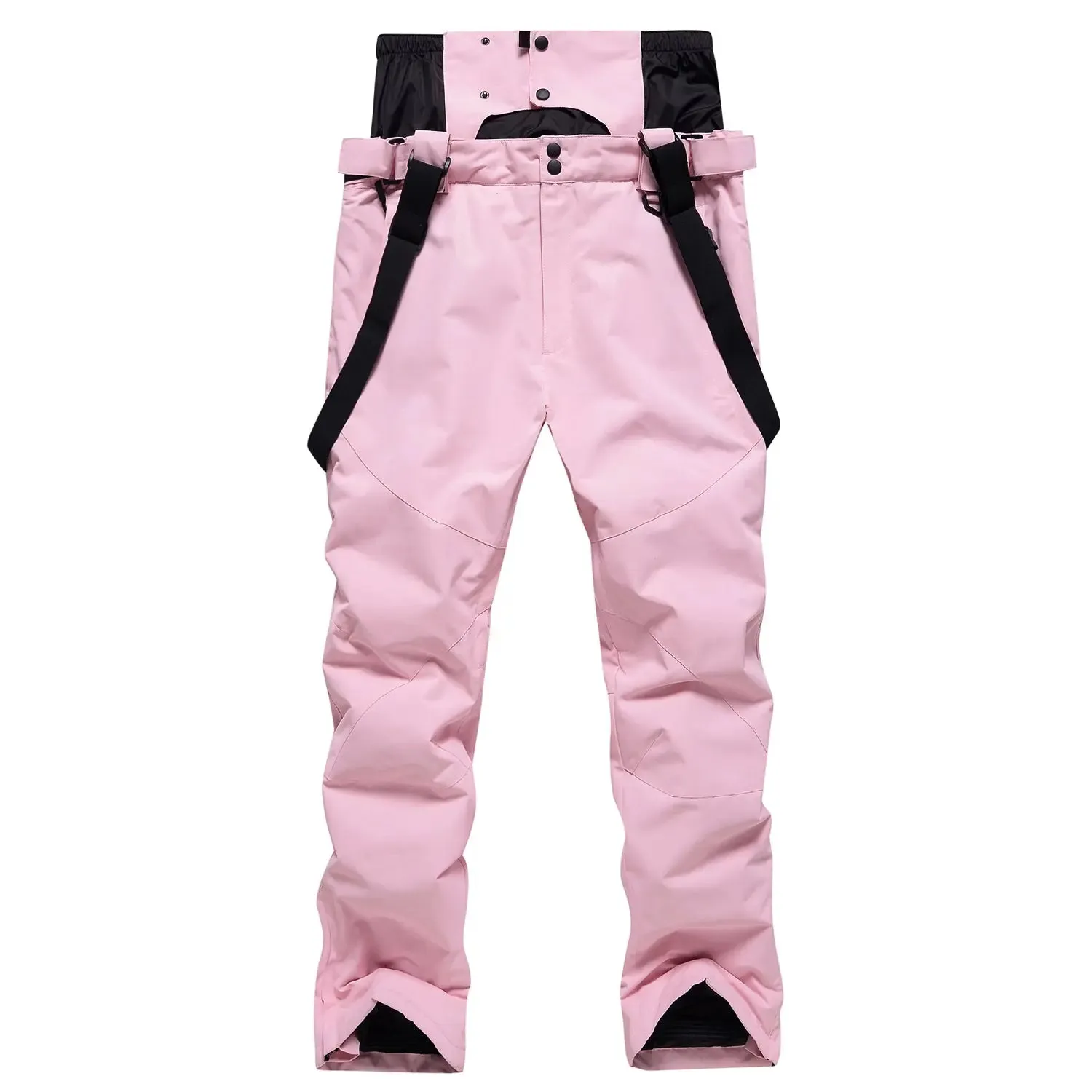 Solid Color Unisex Detachable Ski Bibs & Pants Windproof Outdoor Pants