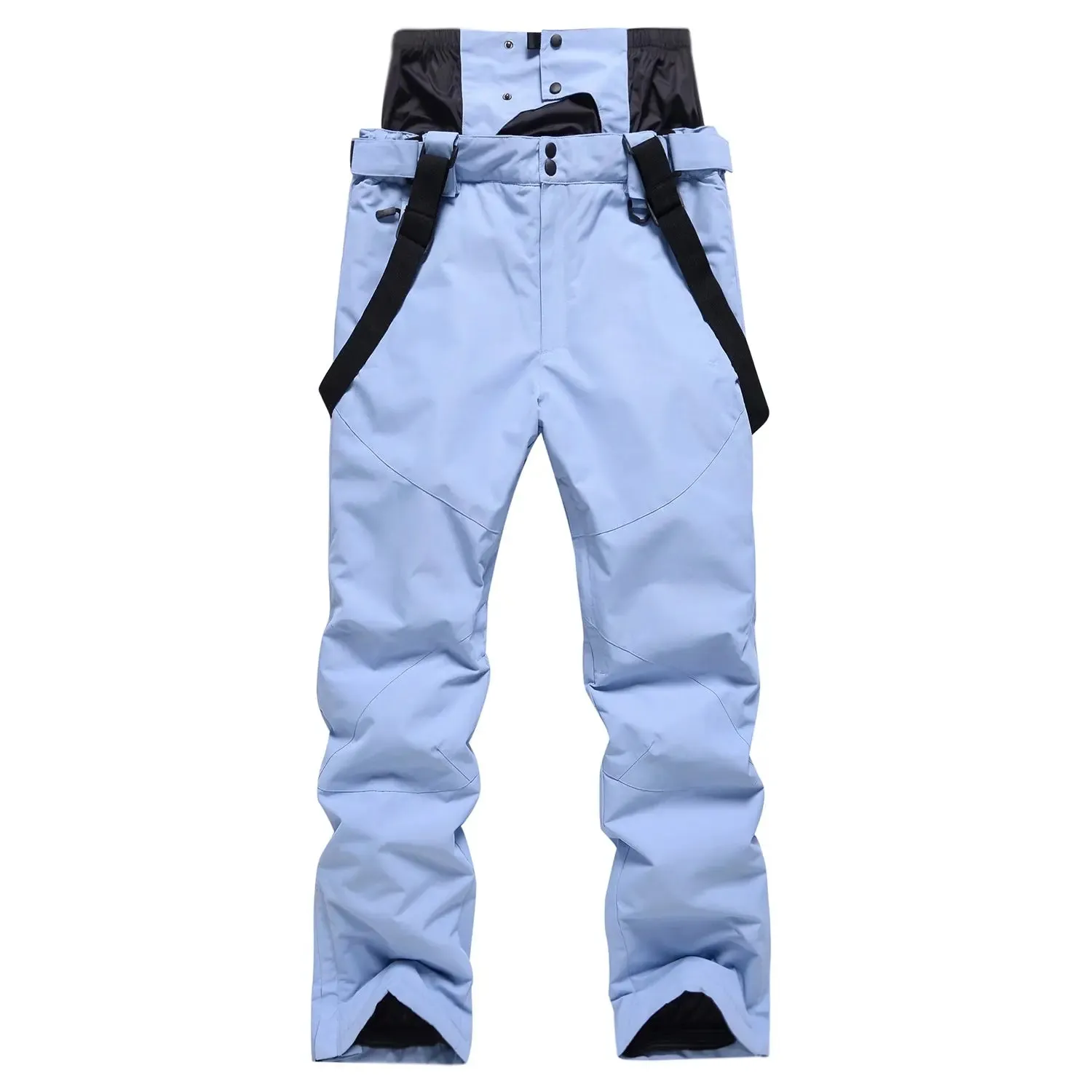 Solid Color Unisex Detachable Ski Bibs & Pants Windproof Outdoor Pants