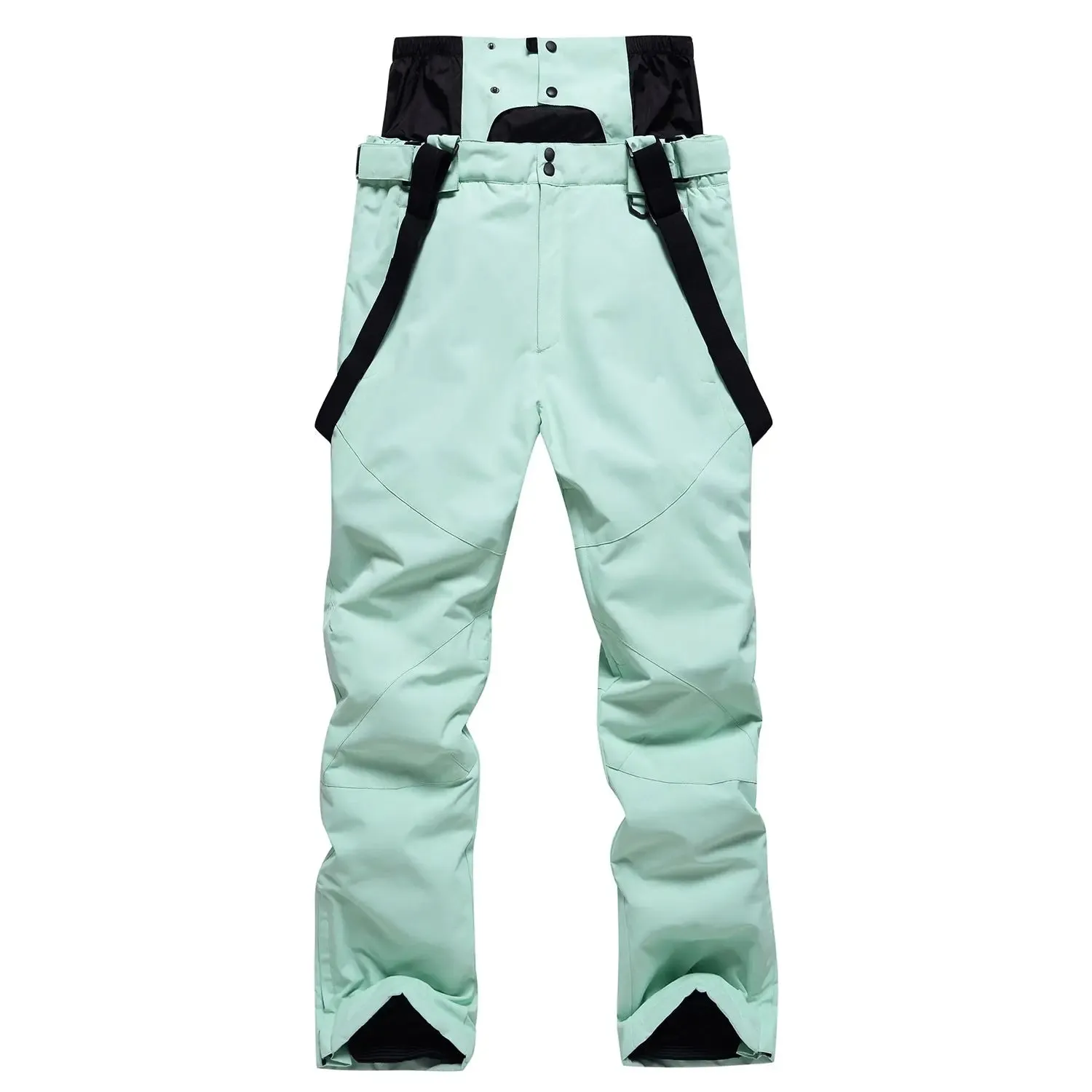 Solid Color Unisex Detachable Ski Bibs & Pants Windproof Outdoor Pants