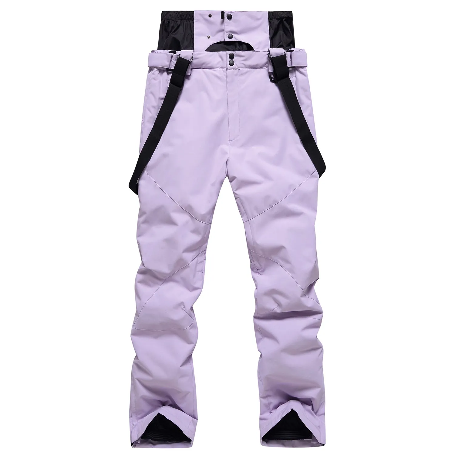 Solid Color Unisex Detachable Ski Bibs & Pants Windproof Outdoor Pants