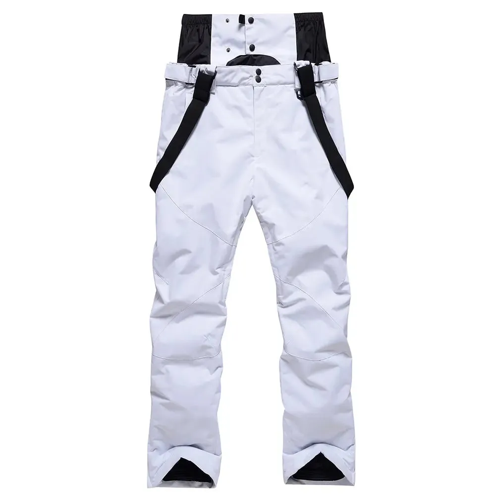 Solid Color Unisex Detachable Ski Bibs & Pants Windproof Outdoor Pants