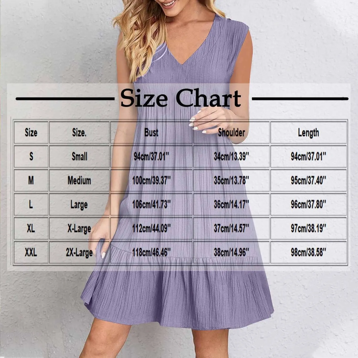 Summer Mini Dress for Women 2025 Pleated Ruffle Dresses Sleeveless V Neck Patchwork Sundress Beach Vacation Outfits
