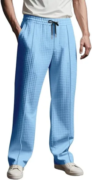 Sweatpants for Men Tapered Tactical Slacks Man Sport Elasticated Regular Elastic Waist Solid Split Leggings