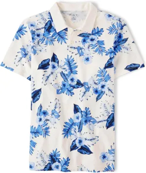The Children's Place Men's Dad and Son Matching Short Sleeve Polo Shirt