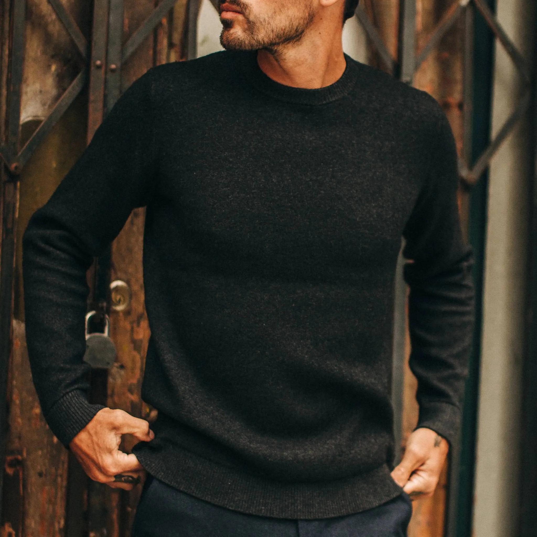 The Double Knit Sweater in Charcoal