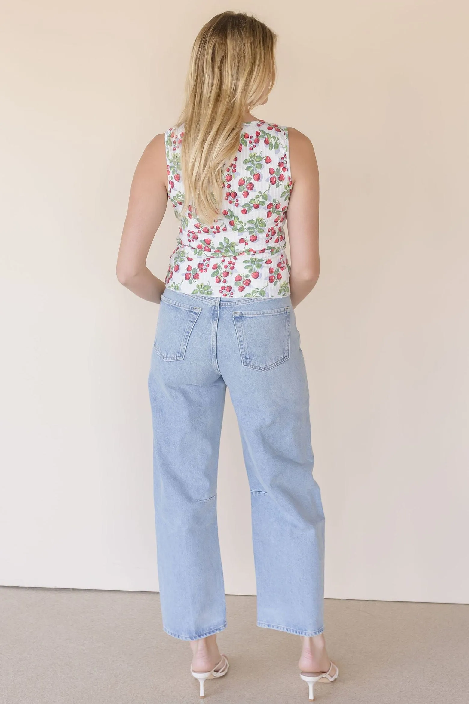 Tilly Strawberry Printed Vest