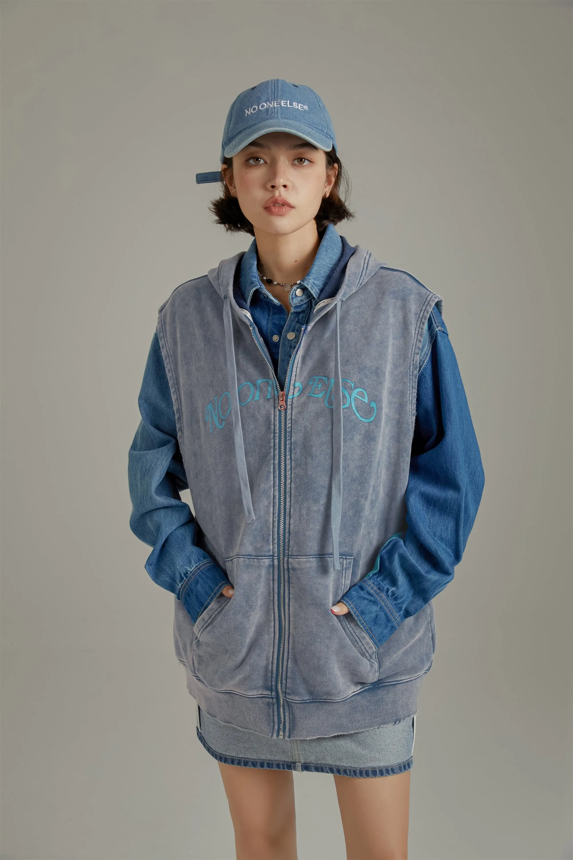 Vintage Washed Hooded Vest