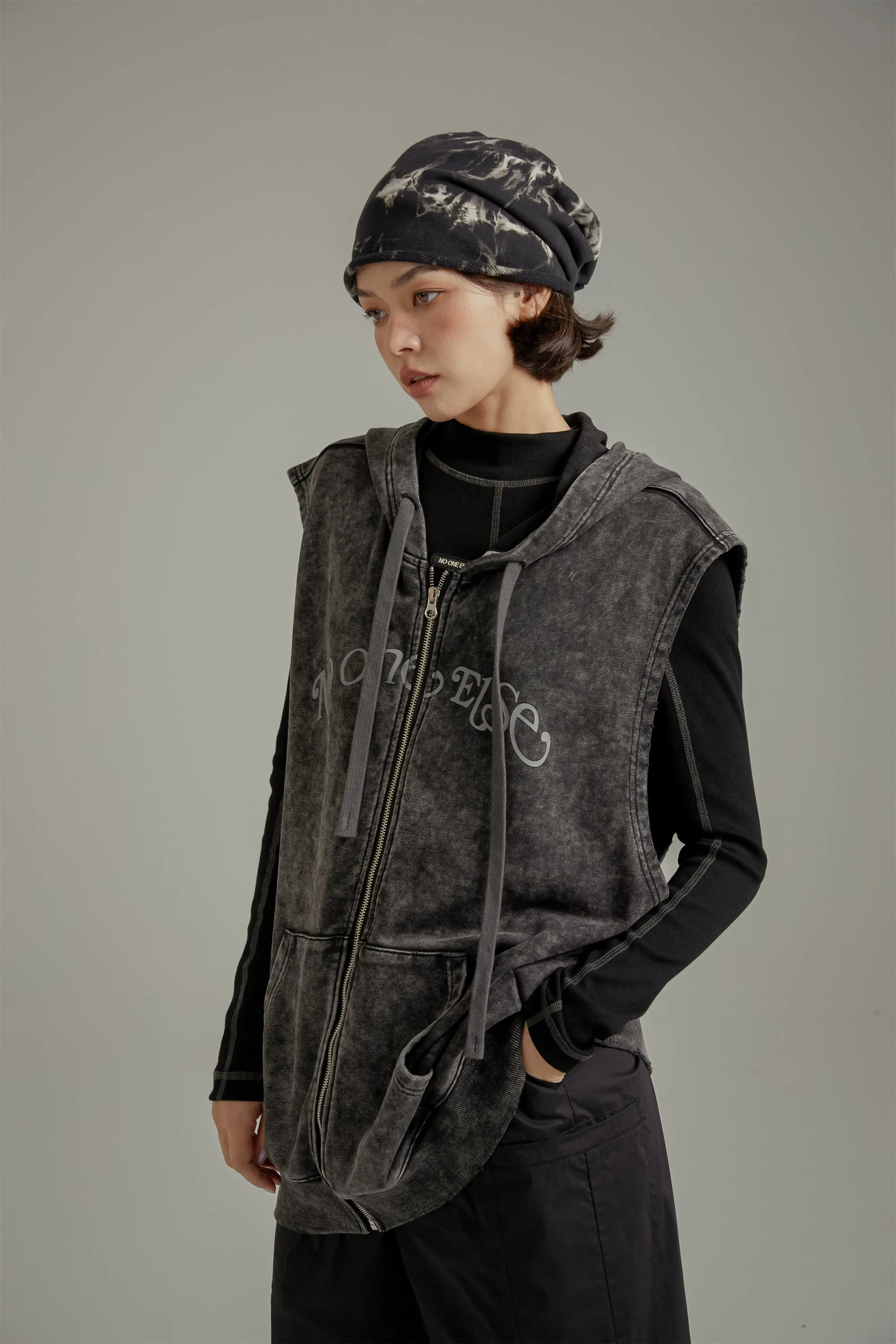 Vintage Washed Hooded Vest