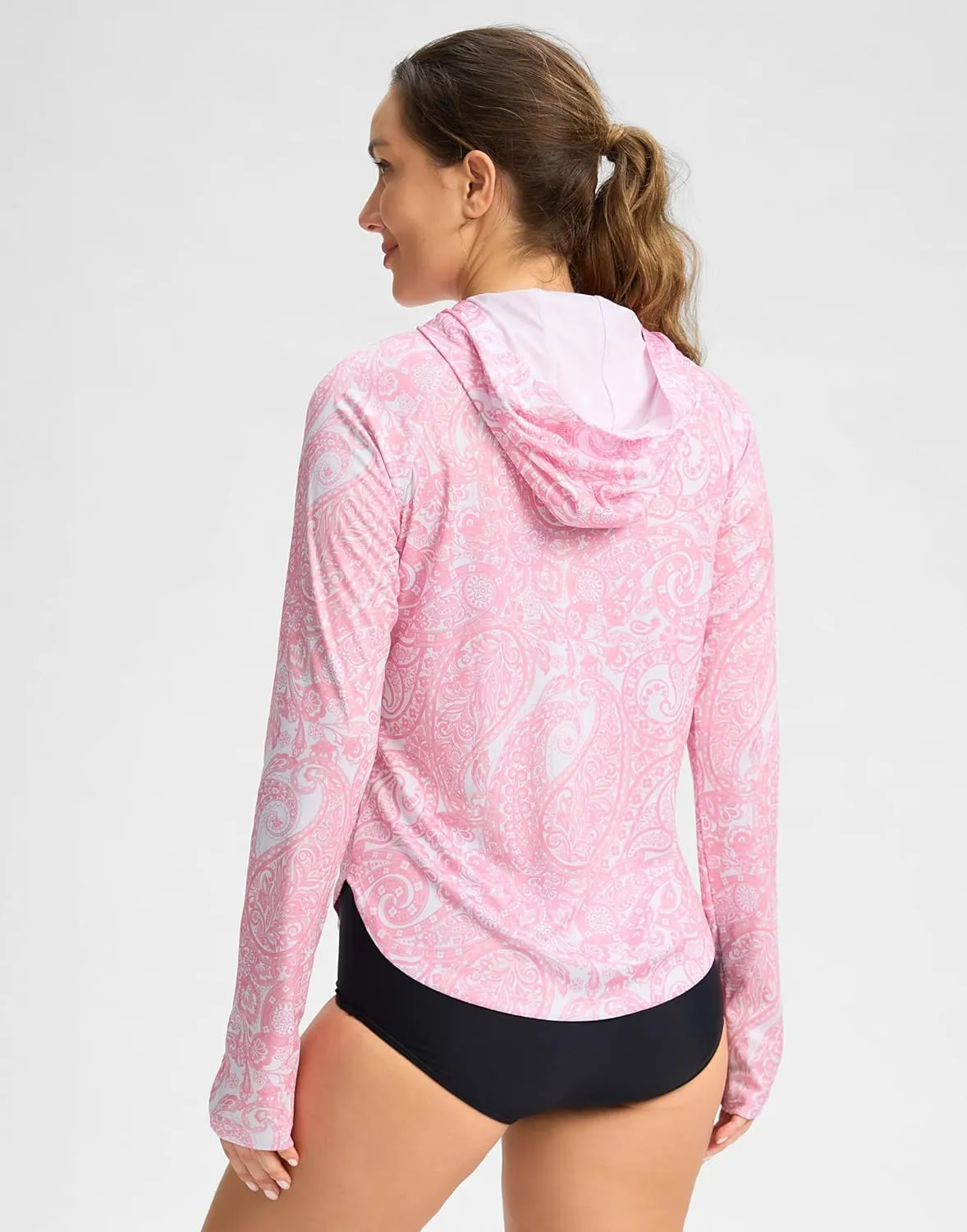 Viodia Women's Sun Hoodie UPF 50  SPF Rash Guard Long Sleeve Lightweight Quick Dry UV Shirts for Hiking Fishing Swim