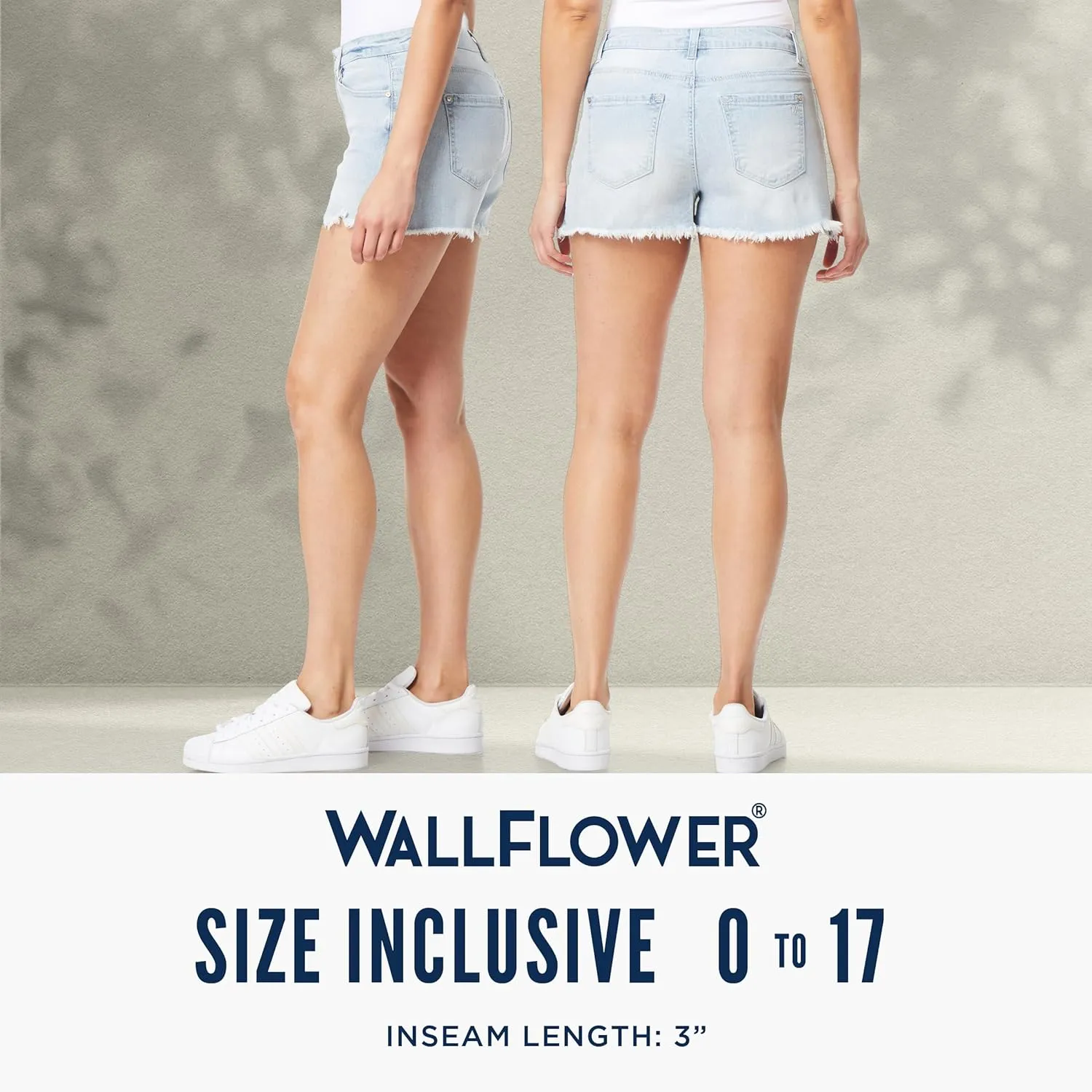 WallFlower Women's Fearless Curvy Denim Fashion Shorts High-Rise Insta Vintage Juniors
