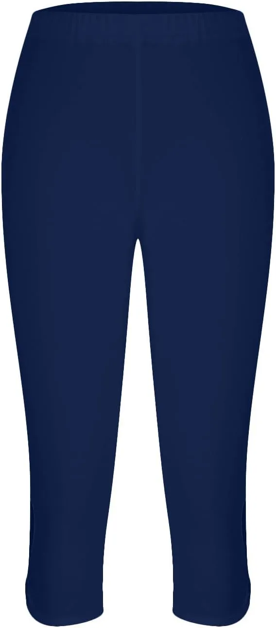 Women Capri Leggings 2024 Dressy Casual Summer Capris Knee Length Crop Pants Trendy Lightweight Ladies Clothing