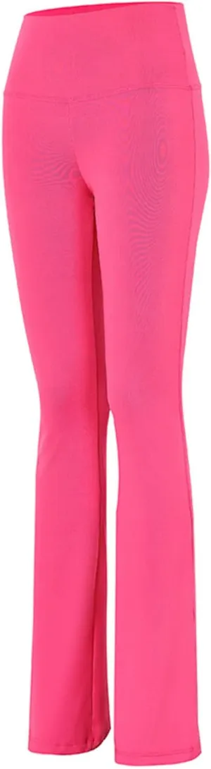 Women Trousers High Elastic High Waist Flared Pant Thin Yoga Physical Fitness Long Sport Pants