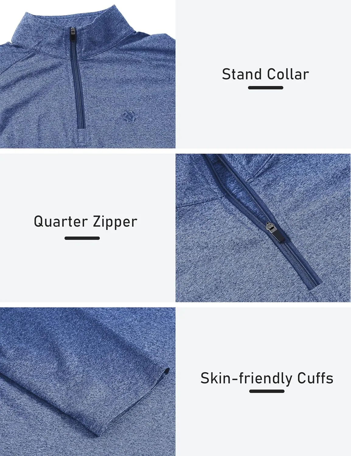Womens 1/4 Zip Golf Shirt Long Sleeve Lightweight Golf Pullover Outdoor Athletic Tennis Polo Shirts
