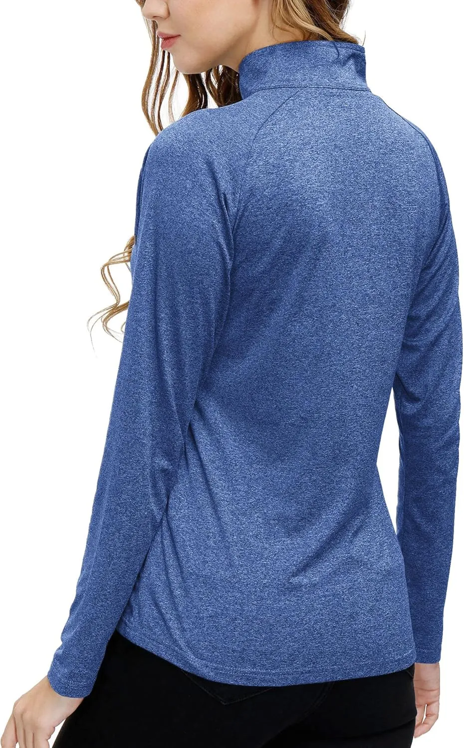 Womens 1/4 Zip Golf Shirt Long Sleeve Lightweight Golf Pullover Outdoor Athletic Tennis Polo Shirts