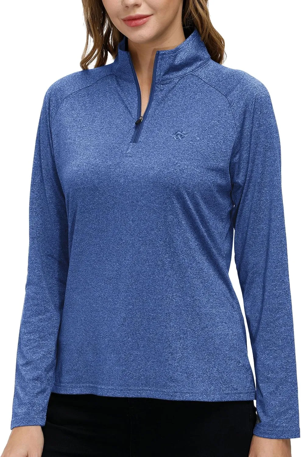 Womens 1/4 Zip Golf Shirt Long Sleeve Lightweight Golf Pullover Outdoor Athletic Tennis Polo Shirts