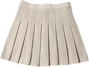 Women's High-Waisted Pleated Mini Skirt  A-Line Skort School Uniform Style Tennis Skirts
