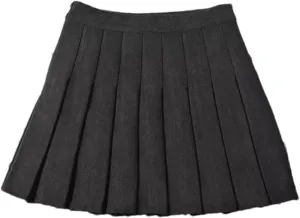 Women's High-Waisted Pleated Mini Skirt  A-Line Skort School Uniform Style Tennis Skirts