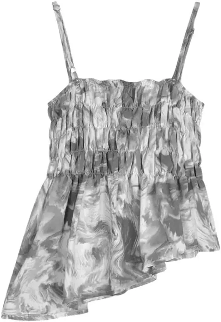 Women's Tie Dye Sleeveless Camisole Vintage Printing