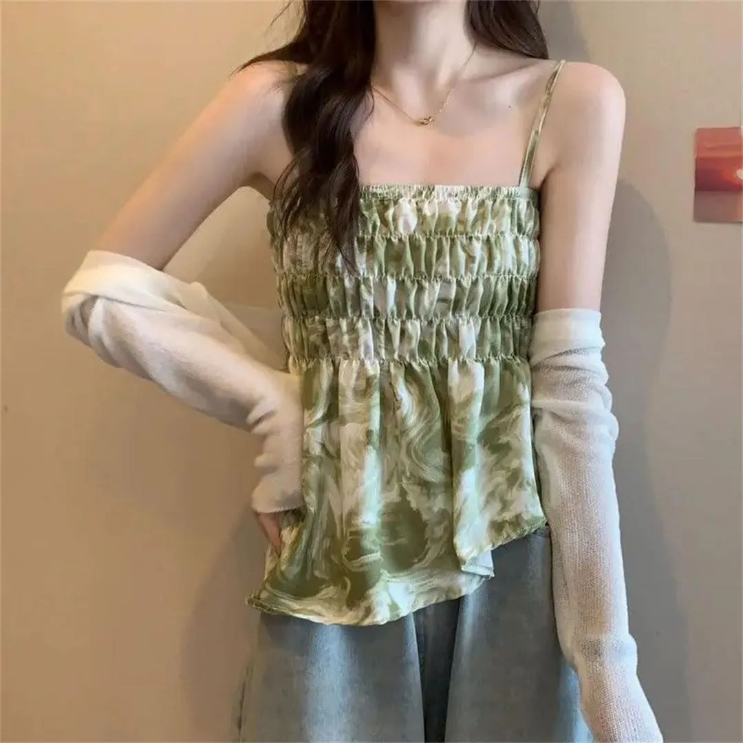 Women's Tie Dye Sleeveless Camisole Vintage Printing