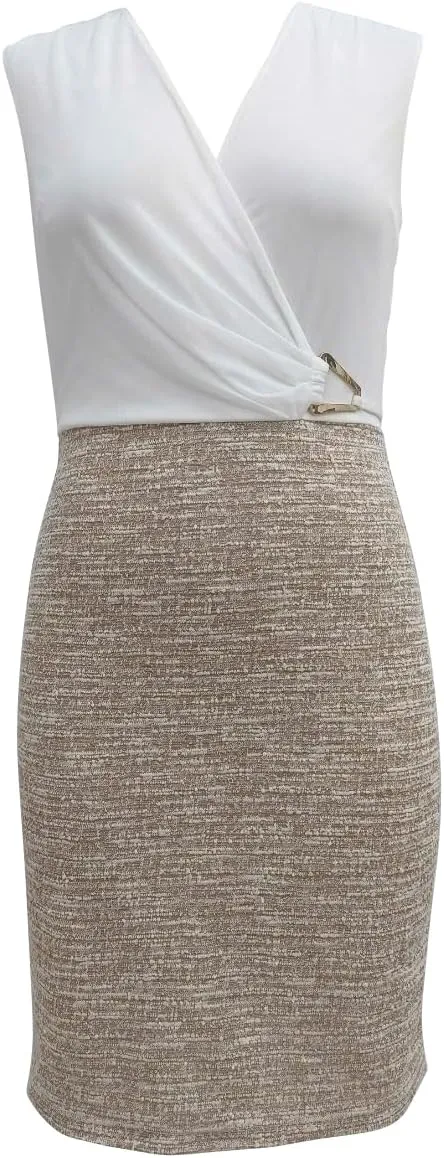 Wrapped Front Boucle Bottom mini Dress