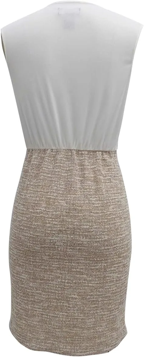 Wrapped Front Boucle Bottom mini Dress