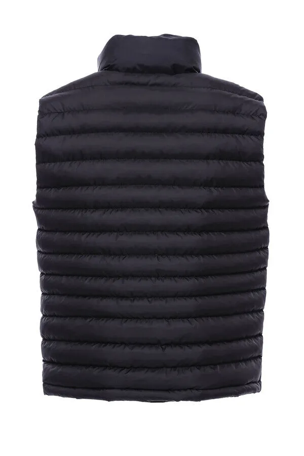 WSS Quilted Zippered Black Men Down Vest  - Singen