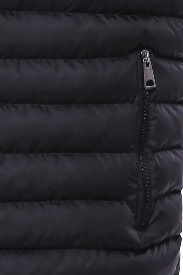 WSS Quilted Zippered Black Men Down Vest  - Singen