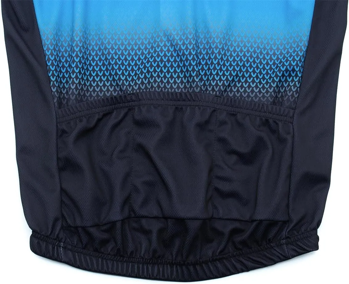 YIBIMOTTO Mens Full Zip Cycling Jersey 3 Rear Pockets Moisture Wicking Short Sleeve Quick Dry Biking Shirts