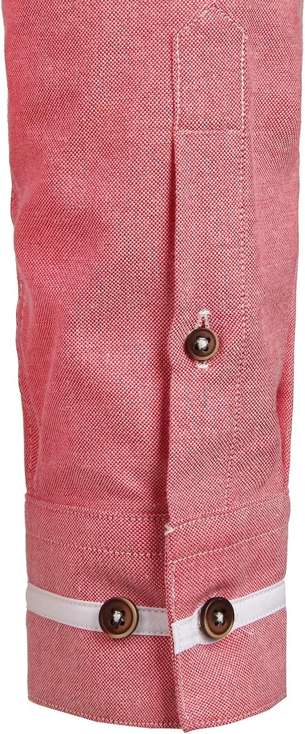 ZEROYAA Mens Hipster Mandarin Collar Slim Fit Long Sleeve Casual Button Down Oxford Dress Shirt with Pocket